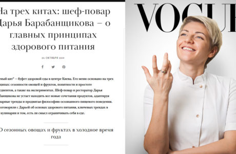 Дарья Барабанщикова: интервью в журнал Vogue