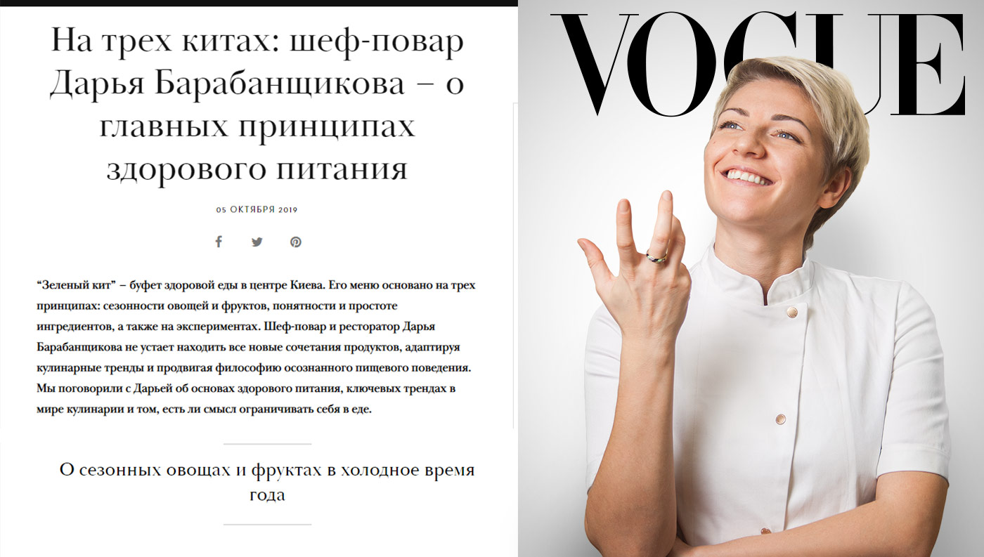 Дарья Барабанщикова: интервью в журнал Vogue